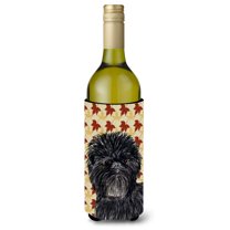 Affenpinscher Fall Leaves Portrait Wine Bottle Hugger