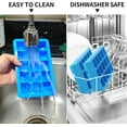thumbnail image 5 of 1 Tbsp & 2 Tbsp Silicone Freezer Molds - Perfect for Storing Garlic, Ginger, Pesto, Herbs,Tomato Paste, Lemon Juice,Vegetable Purees,Purees and More - Silicone Food Freezer Tray (2 Pack Blue), 5 of 7