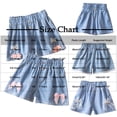 thumbnail image 3 of ZACPNCV Jean Shorts for Girls High Waisted Casual Denim Shorts Elastic Waist Ruffle Shorts Kids Summer Beach Jeans Blue 4-5 Years, 3 of 8