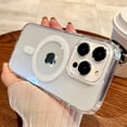 thumbnail image 3 of Official Magnetic Transparent Case For iPhone 15 14 13 11 12 Pro Max Plus Shockproof For Magsafe Wireless Charge Acrylic Cover, 3 of 5