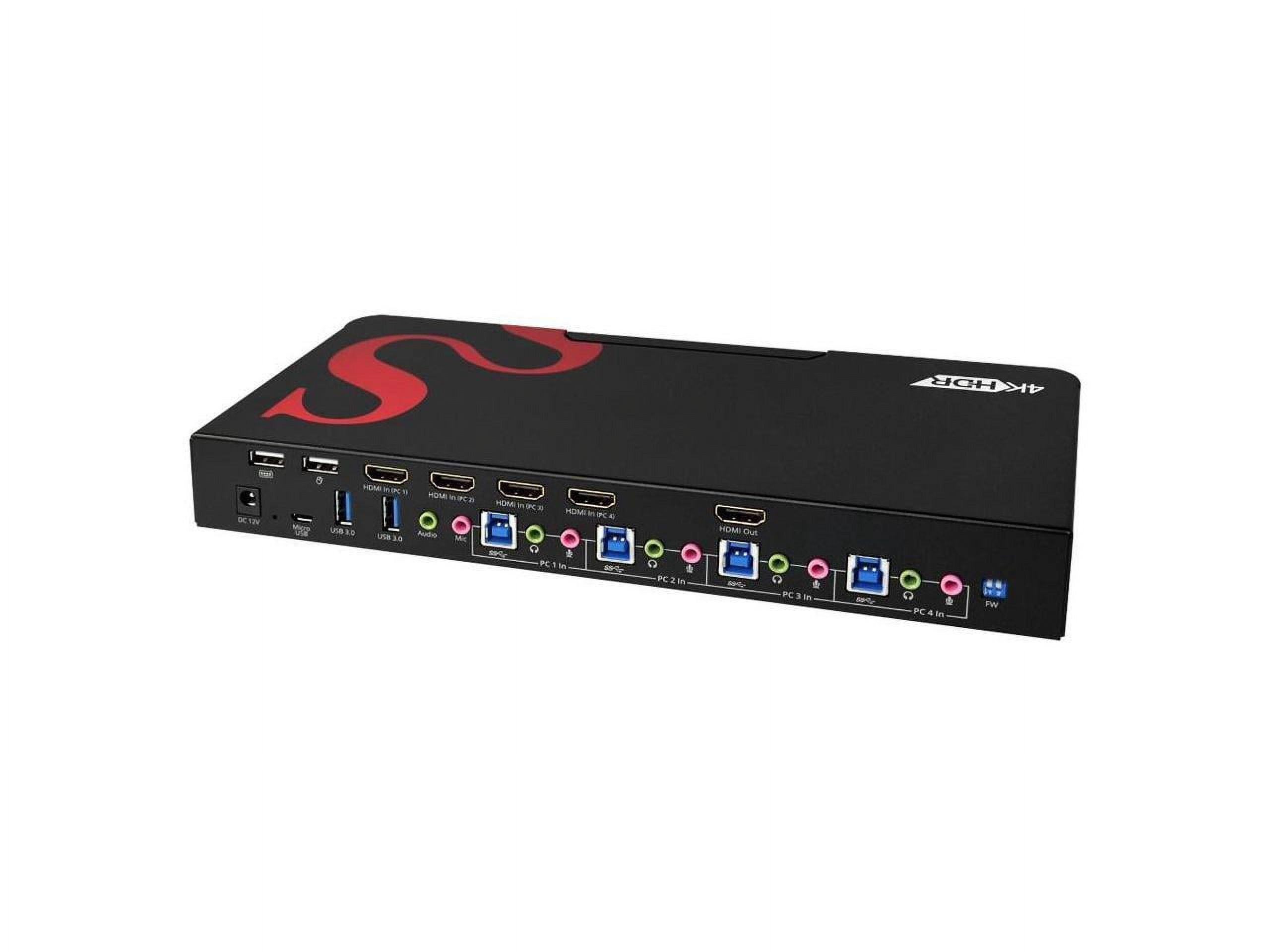 SIIG CEH25611S1 4-Port 4K HDR KVM Switchbox