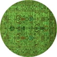 thumbnail image 1 of Ahgly Company Indoor Round Oriental Green Industrial Area Rugs, 5' Round, 1 of 4
