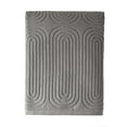 thumbnail image 3 of (2 pack) Beautiful by Drew Barrymore Textured Bath Towel, Soft 100% Cotton, Charcoal Gray, 3 of 9