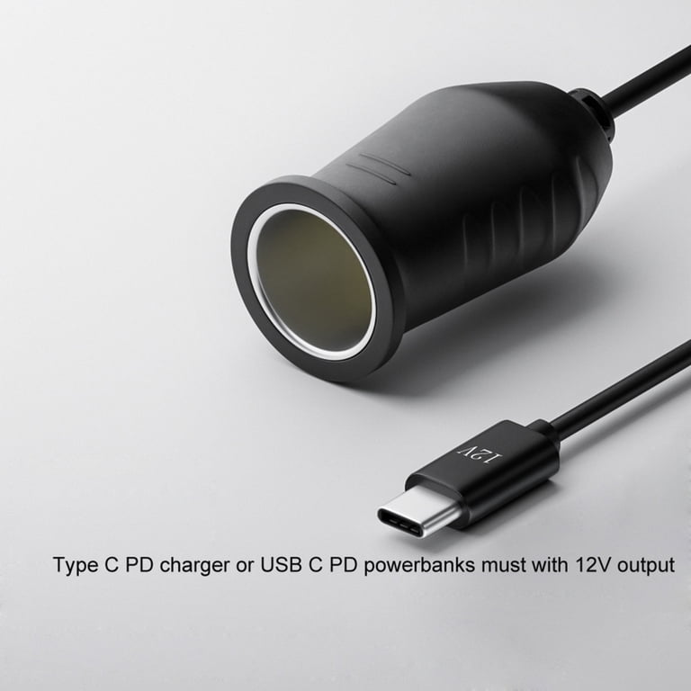car cigarette lighter usb c YIEMEEN Car Cigarette Lighter Socket USB C To 12V Powerbanks Light Adapter  GPS Socket