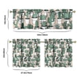 thumbnail image 6 of Kitchen Curtains 24 Inch Short - 3 Panel Set, Rod Pocket Window Curtain with Boho Cactus and Succulent Art, 100% Polyester for Farmhouse, Cafe, Kitchen, Bedroom, Easy Wash, 6 of 6