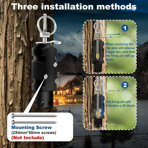 Perimeter Trip Wire Alarm Device 360 Degree Coverage Early Warning Security System Reusable Device for Camping Security