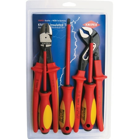 UPC: 0843221006921 | KNIPEX Tools 9K 98 98 20 US  1000V Insulated Automotive Pliers and Screwdriver Tool Set  5-Piece