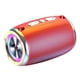 thumbnail image 2 of Altavoz Bluetooth portátil Herrnalise, altavoz estéreo LED panorámico de 360° con 6 modos, cancelación de ruido para casa, oficina y exteriores, color rojo, 2 of 5