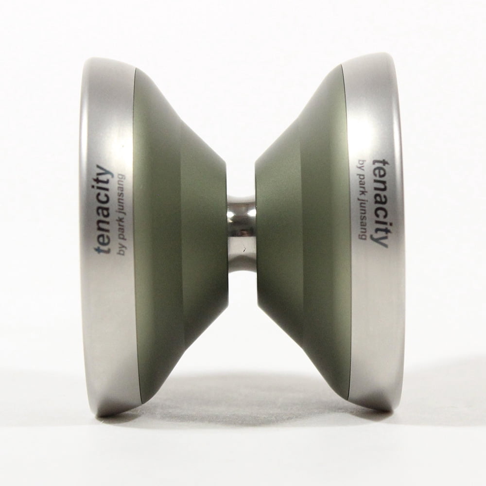 Unparalleled Tenacity Yo-Yo - Bi-Metal - 7075 Aluminum with 304 Stainless Steel Rims - Junsang Park Signature YoYo (Blasted Green with Blasted Rims)