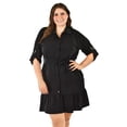 thumbnail image 4 of Vestido camisero con volantes Roman Fashion Tallas Extras 2386 Negro 40, 4 of 6