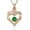 Rose-green, variant on Cremation Jewelry Heart Birthstone Necklaces Gifts for Women Love Heart Pendant Necklace Urn Necklace for Ashes for Women Gilrs Memorial Keepsake Birthstone Pendant