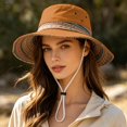 thumbnail image 2 of Sun Hats for Women Unisex Hat Western Cowboy Wide Brim Beach Hat Outdoor Activities Sun Protection Cap, 2 of 4