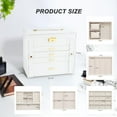 thumbnail image 4 of Jewelry Box for Women, 5-Layer Jewelry Organizers Box, Large Jewelry Storage Box for Girls, Jewelry Holder Organizers Gift for Valentine's Day, Christmas, New Year (White), 4 of 16