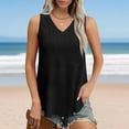 thumbnail image 3 of Mittory Womens Tank Tops V Neck Sleeveless Flowy Loose Fit Basic Casual Summer Tops Going Out Tee Shirts, 3 of 8