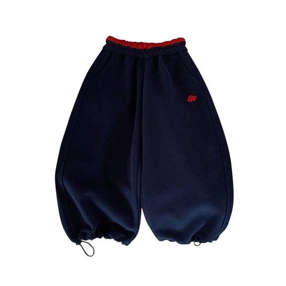 Avrntaa Boy's Wide Leg Sweatpant Drawstring Hem Workout Pant Spring Baggy Trouser for 1-14Y