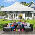thumbnail image 4 of Costway 10' x 10' Portable Pop Up Canopy Event Party Tent Adjustable W/Roller Bag White, 4 of 11