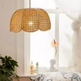 thumbnail image 6 of Arturesthome Hand-Woven Flower Shaped Rattan Woven Pendant Light Shade Crafts Lampshade, 6 of 11