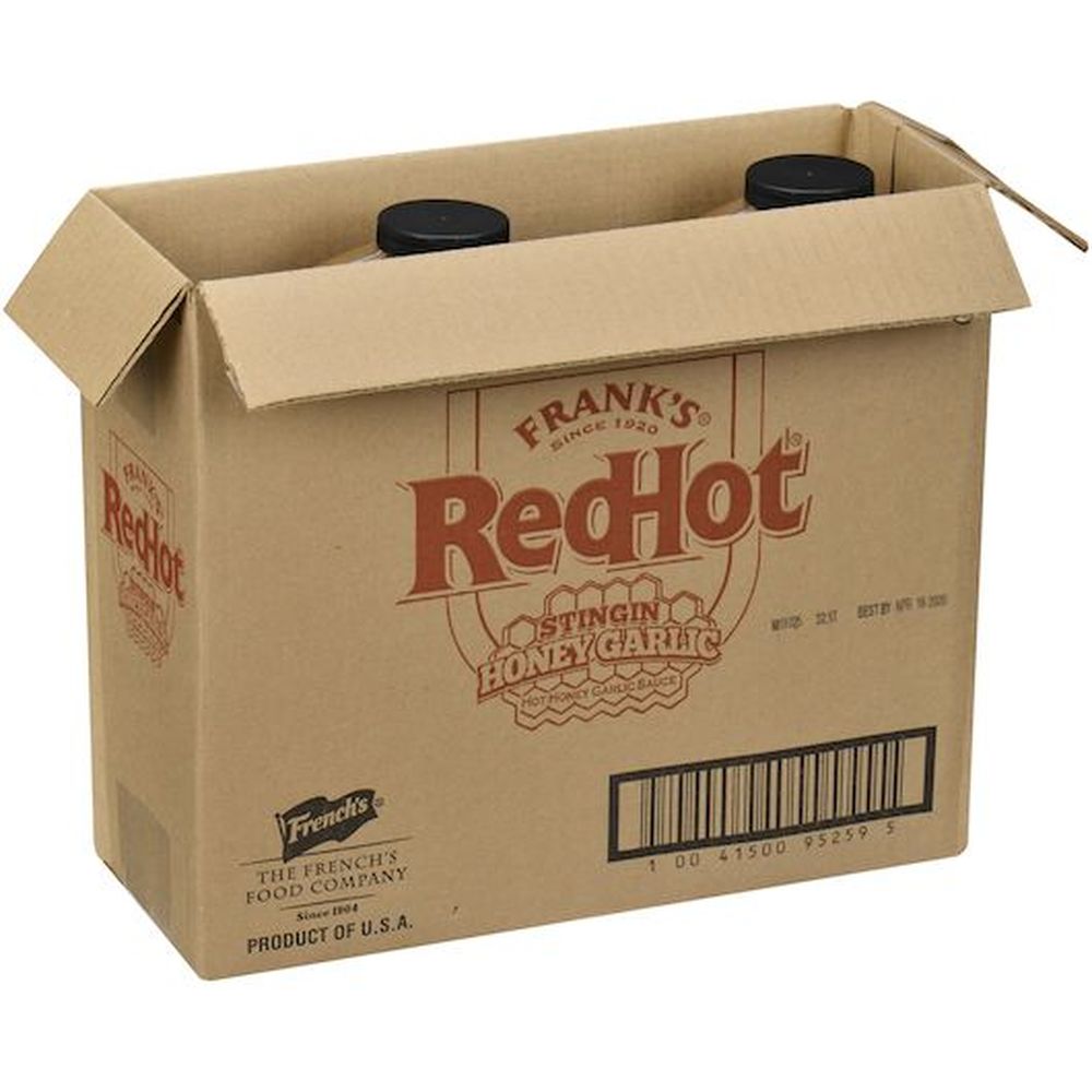 Franks RedHot Stingin Honey Garlic Hot Sauce, 1 Gallon -- 2 per Case.