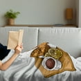 thumbnail image 3 of Food Soft Flannel Fleece Throw Blanket, Graphical Image of Chicken Wings and Sauce on a Wooden Service Board, Cozy Plush for Indoor and Outdoor Use, 50" x 60", Amber and Charcoal Grey, by Ambesonne, 3 of 5