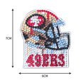 thumbnail image 4 of Cuadros Decorativos DIY Diamond Art Llaveros Craft Rugby Team Badge Ornamento colgante (AA1440-4) Wdftyju  de costura negro 4 estilos, 4 of 9