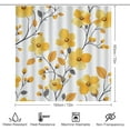thumbnail image 2 of Bathroom Shower Curtain Sets with Rugs, Yellow Leaf Pattern Printed on Bathroom Rugs and Shower Curtain Sets, Great for Master Bath Beach House Modern Home, 72 x 72 inches, 2 of 8