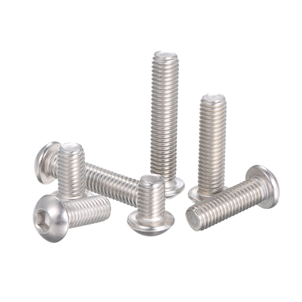 M8 Metric Size A2 IS07380 304 Stainless Steel Hex Socket Button Screw Bolts J4L6