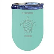 R and R Imports Clearwater Florida 12 oz Seafoam Laser Etched Insulated Wine Stainless Steel