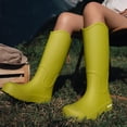 thumbnail image 6 of ZACPNCV Womens Rain Boots Solid Color Waterproof Non Slip High Top Casual Shoes Spring Summer, 6 of 7