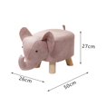 thumbnail image 3 of Ottoman Stool Shoes Changing Cute Animal Footstool for Entryway Indoor Decor Pink, 3 of 13