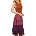 thumbnail image 3 of Sakkas Balayga Ombre Tie Dye Batik Adjustable Ruffle Tank Top Sleeveless Dress - Orange - OS, 3 of 4
