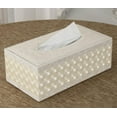 thumbnail image 5 of Caja De Pañuelos Faciales De Cuero De PU Rectangular Dispensador De Pañuelos De Caja De Pañuelos Faciales Para El Coche De Oficina En Casa - Beige, 5 of 5