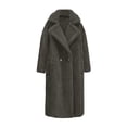 thumbnail image 4 of LOVZFMLL Vestes pour Femmes Manteau à Manches Longues en Cheveux d'Agneau Col Chaud, 4 of 6