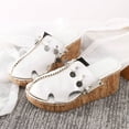 thumbnail image 5 of eczipvz Womens Shoes Ladies Fashion Summer Solid Color Strap Combination Simple Flat Slippers,White, 5 of 5