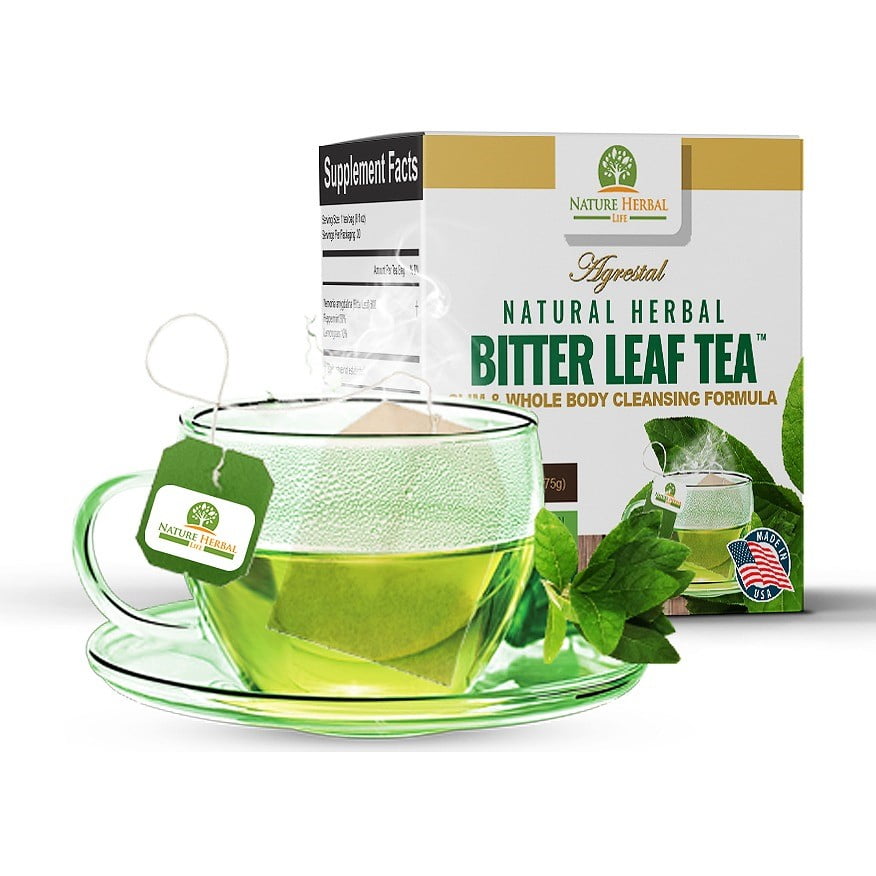 Natural Herbal Bitter Leaf Tea - Immune Boost, Antioxidant & Blood Sugar Support Supplement