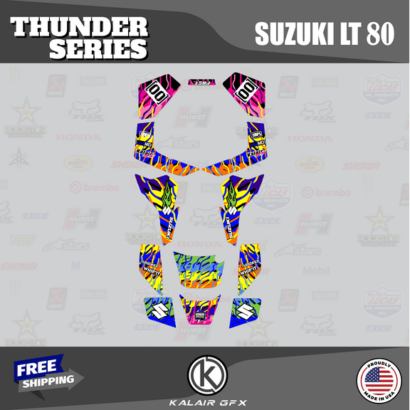 Kalair GFX Graphics Kit for Suzuki ATV LT80 (All Years) Thunder Series