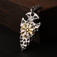 thumbnail image 3 of Fachoice Odin Arrowhead Pendant for Men Vegvisir Spear Head Necklace, Viking Compass Spear Necklace Men’s Norse Compass Arrow Jewelry Punk Helm of Awe Amulet Charm Necklace, 3 of 5