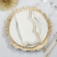 thumbnail image 4 of Saro Lifestyle Embroidered Polka Dot Napkin w/ Scallop Edge (Set of 4) Set of 4 - Gold, 4 of 4