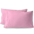 thumbnail image 3 of 3 Piece Sheets - 1 Piece Fitted Sheet & 2 Pillowcases, 450 Thread Count - 100% Egyptian Cotton, Deep Pocket of 14" Inch, Ultra-Soft and All Around Elastic Snug Fit (Twin-XXL Size - Pink Solid), 3 of 5