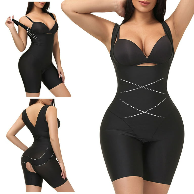 Womens Shapewear Solid Color High Waist Lifting Crotch Opening High Elastic  Waist And Body Shaping Jumpsuit Shapewear for Women 