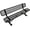 Black, variant on Gaonala 6ft Heavy Duty Metal Outdoor Bench with Backrest Portable Frame for Shopping Malls Stores Parks Patios Decks Black