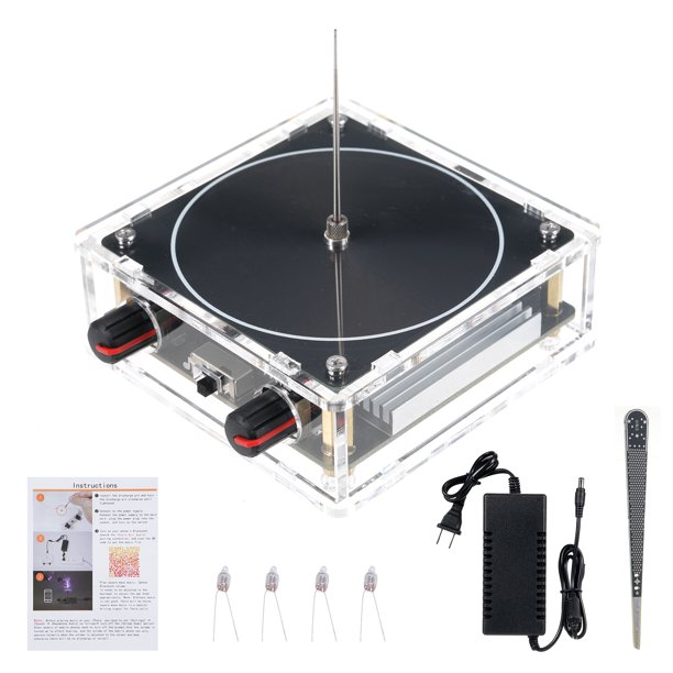Bobina de plasma de arco experimental, generador de rayos artificiales con altavoz BT, inalámbrico