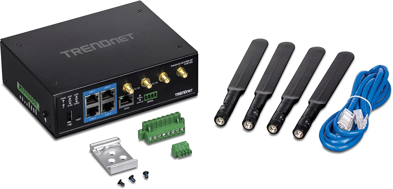 TRENDnet  TI-W100  Industrial AC1200 Wireless Dual Band Gigabit Router