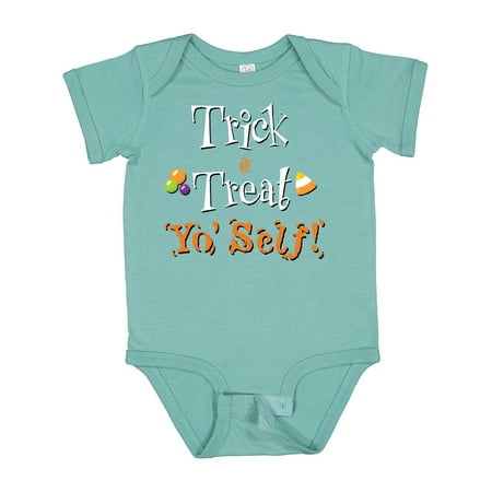 

Inktastic Trick or Treat Yo Self with Candy Corn Gift Baby Boy or Baby Girl Bodysuit