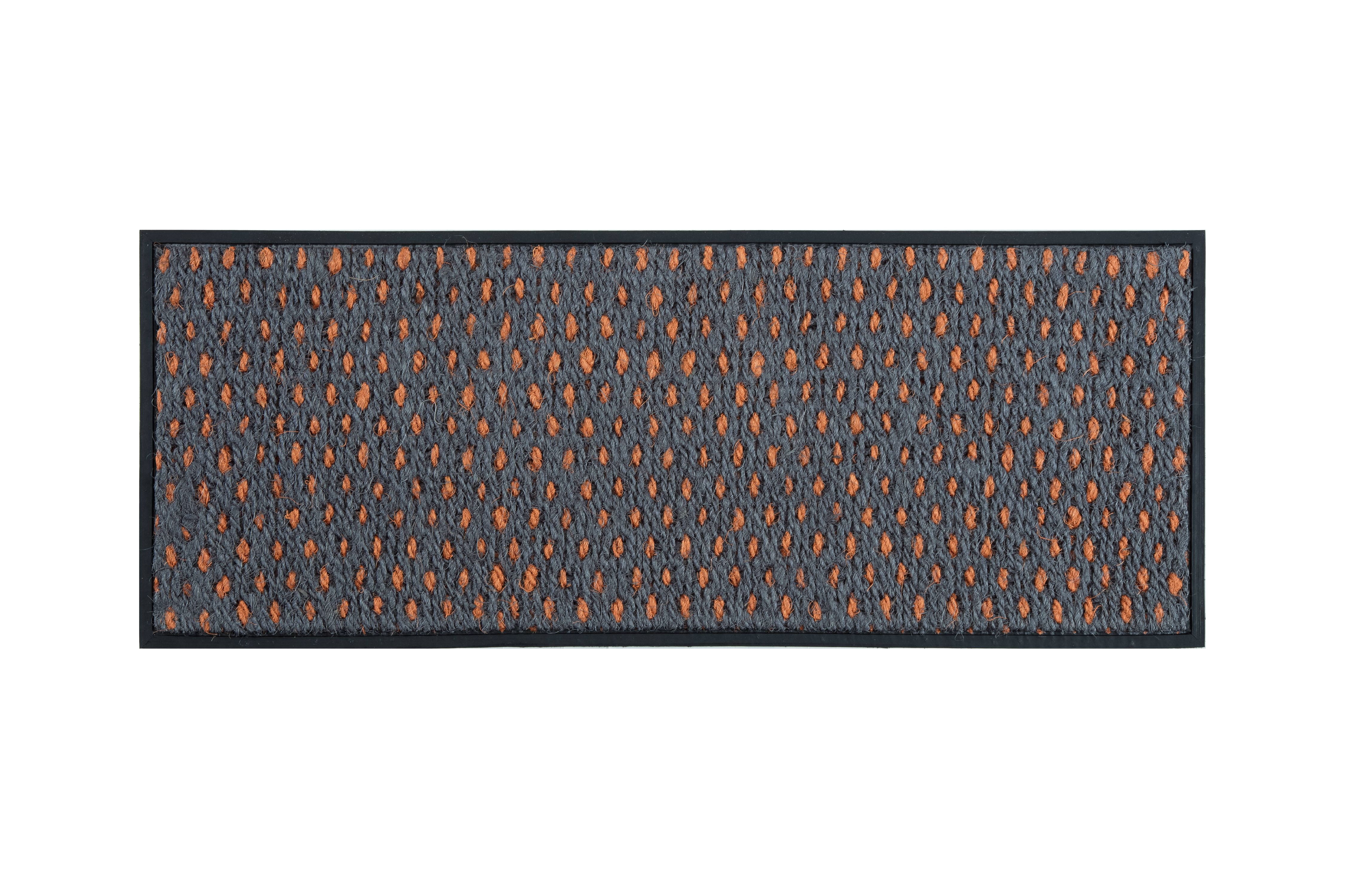 Natural & Recycled Rubber Boot Tray with Gray & Orange Coir Insert