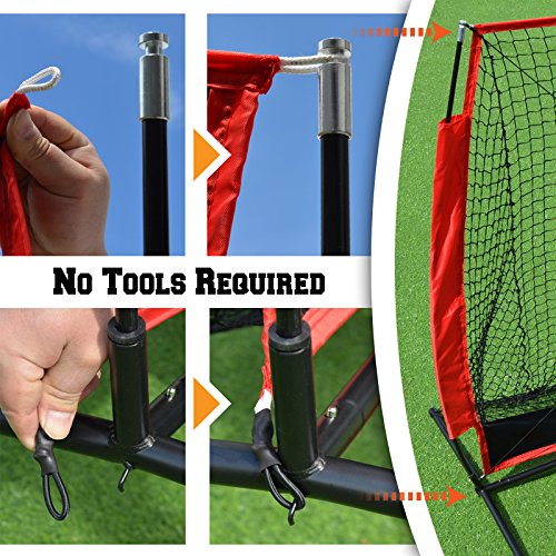 Strong Camel 5x5 Baseball & Softball Practice Net With Strike Zone Target And Carry Bag