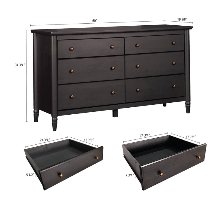 hemnes black brown 6 drawer dresser HEMNES 6-drawer dresser