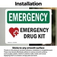 thumbnail image 3 of (2 Pack) Drug Kit With Symbol OSHA Emergency Sign 7 Inch X 5 Inch Vinyl Label Decal Sticker Weather Resistant, UV Protected for Workplace, Business, and Construction Site, Made in the, 3 of 7