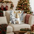 thumbnail image 5 of Darzheoy Christmas Pillow Cover 18x18 Inches Decorative Pillow Case Soft Fabric Hidden Zipper for Sofa Chair Living Room Holiday Decor, 5 of 6