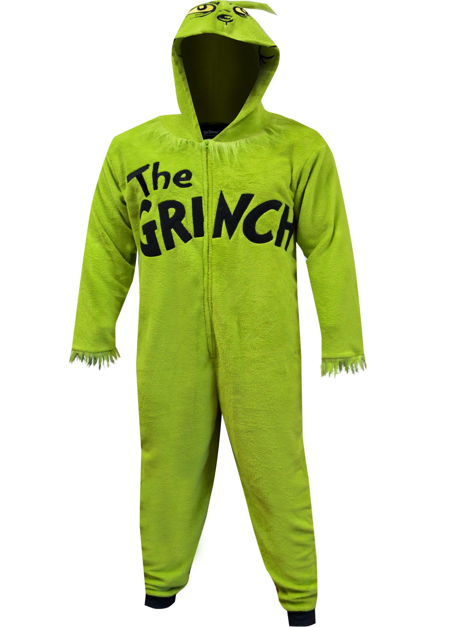 MJC MJC Men's Dr Seuss Grinch Green One Piece Pajama