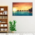 thumbnail image 3 of Sunrise At Maldives Island, Water Villas Resort - Wrapped Canvas Print Wall Art | 48" W x 32" H, 3 of 4